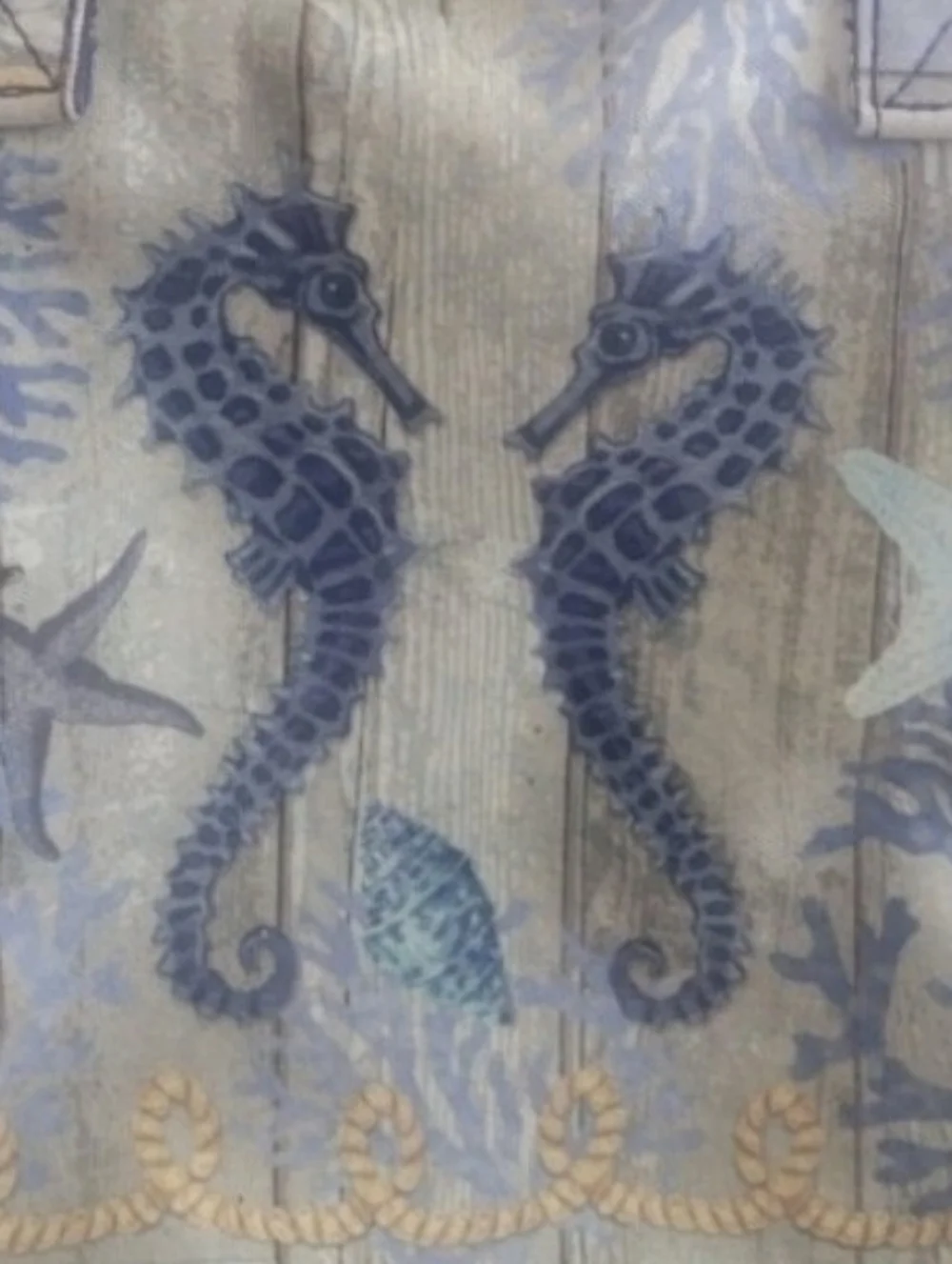 Sun N Sand Blue Sea Turtle  Seahorse Canvas Tote Bag By Andrea Tachiera Beachie
